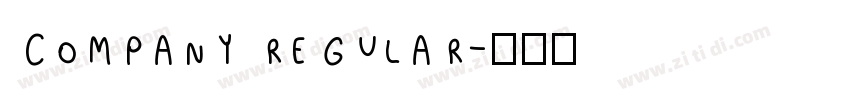 COMPANY REGULAR字体转换